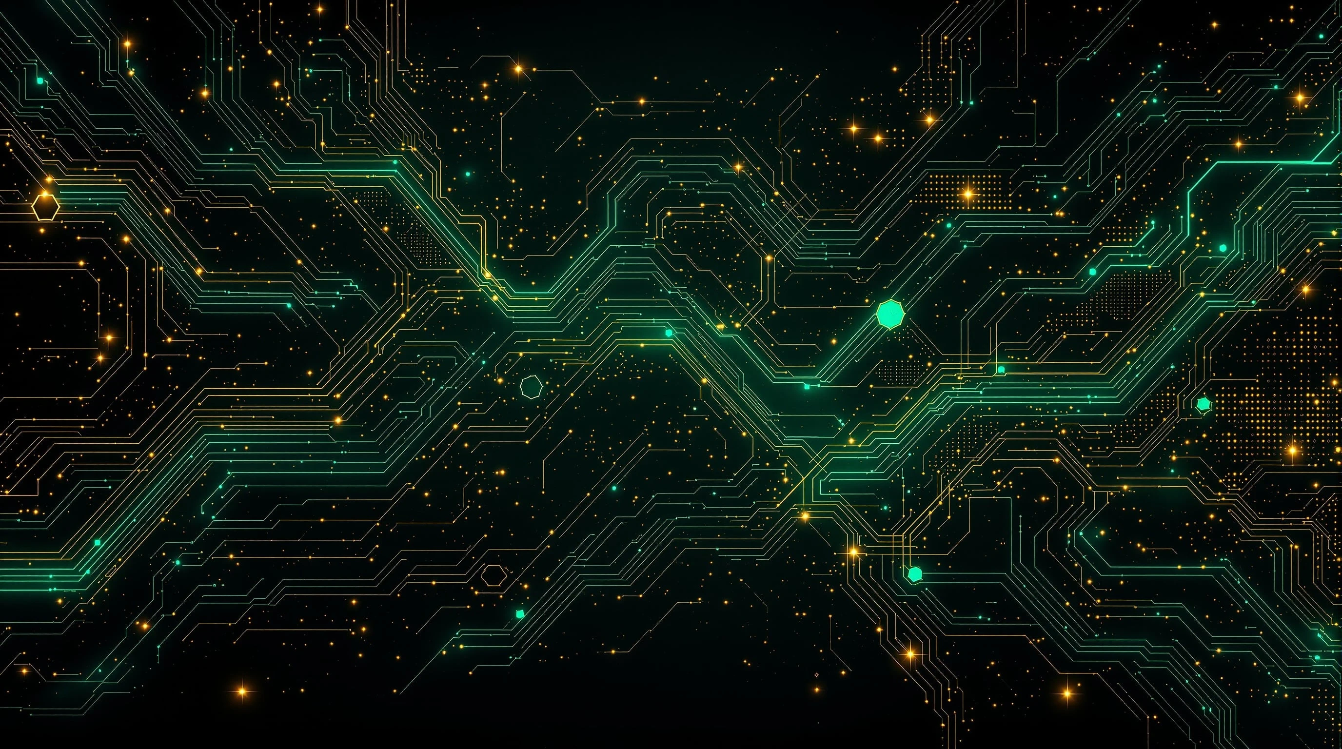 Fondo tecnológico blockchain con tonos esmeralda
